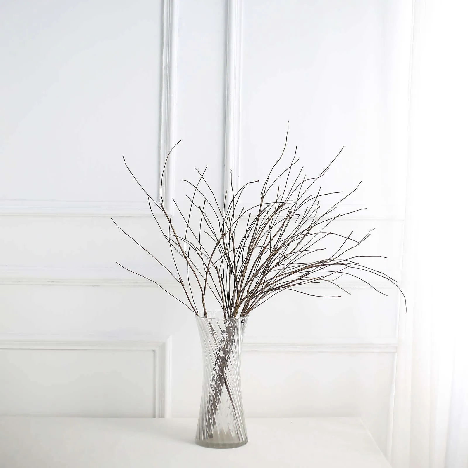 10 Pack 37" Tall Decorative Artificial Willow Tree Stem Branches, Lifelike DIY Bendable Faux Wooden Craft Decor Vase Filler