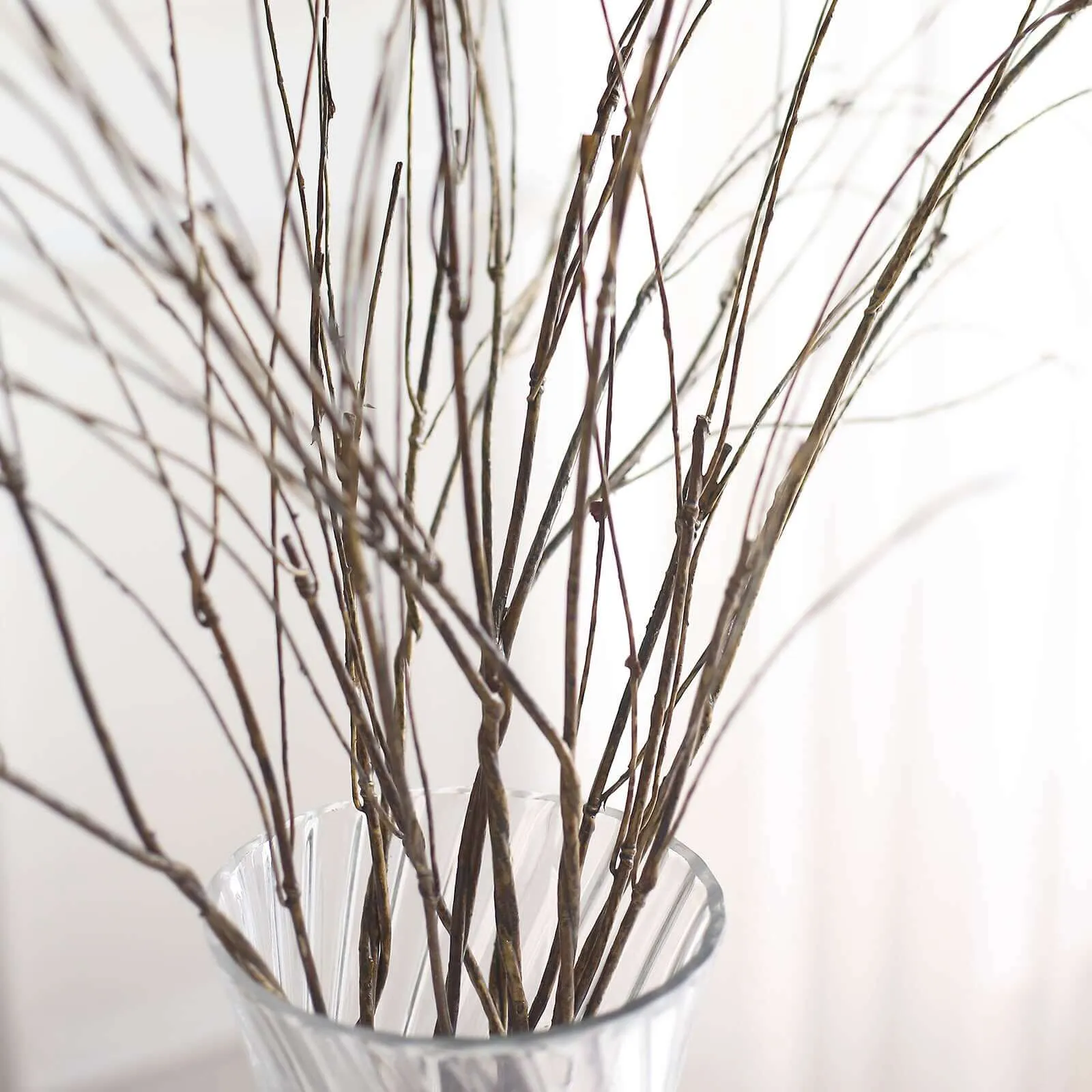 10 Pack 37" Tall Decorative Artificial Willow Tree Stem Branches, Lifelike DIY Bendable Faux Wooden Craft Decor Vase Filler