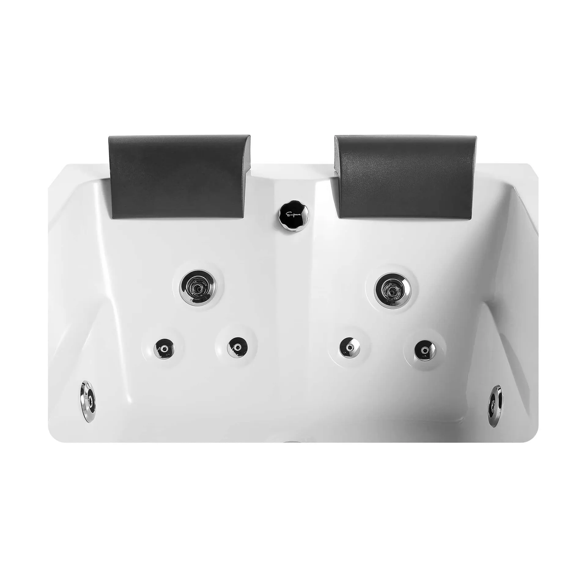 Alcove Whirlpool 2-Person Tub with Left Drain