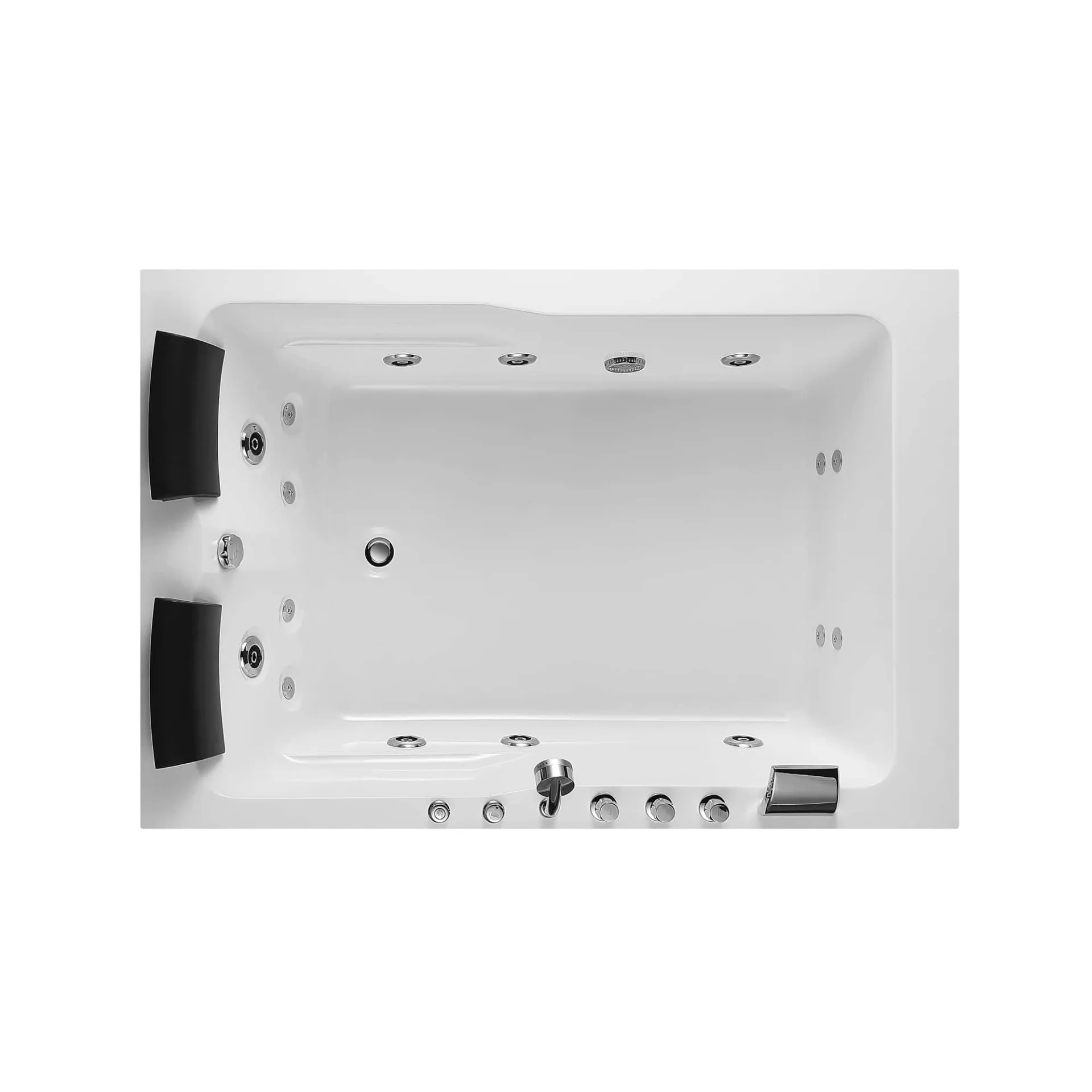 Alcove Whirlpool 2-Person Tub with Left Drain