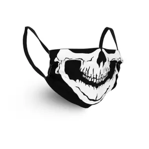 DESIGNER FACE MASK BLACK SKULL