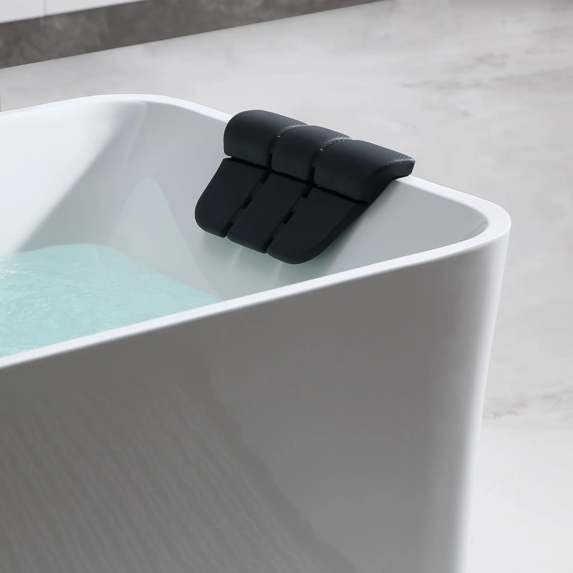 Freestanding Whirlpool Rectangle Tub with Center Drain