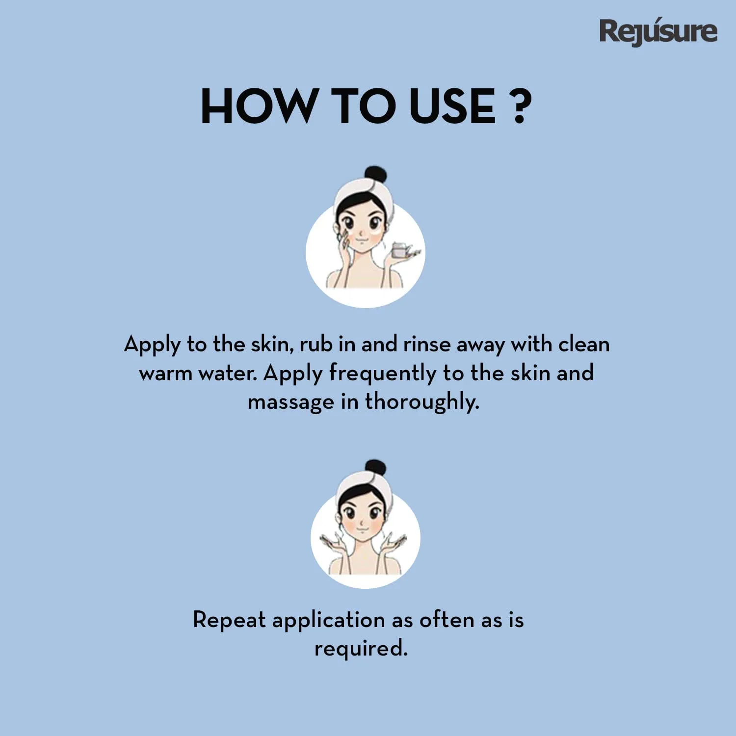 Rejusure Aqueous Cream - Fast Acting for Dry/Itchy/Sensitive Skin, Hydrates and Soothes | Skin care - 100gm