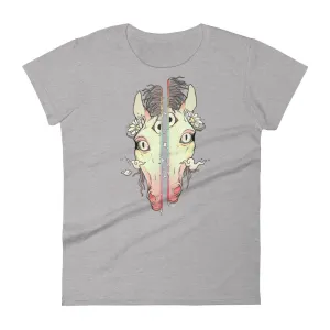 Split Face Horse, Ladies T-Shirt